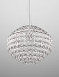 Pendente Giogali Extra grande - Glossy Chrome / Cristallo d'argento