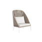 Rodona High Armchair - Beige / White Wash Textured