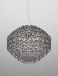 Pendente Giogali Extra grande - Glossy Chrome / Cristallo Fumoso