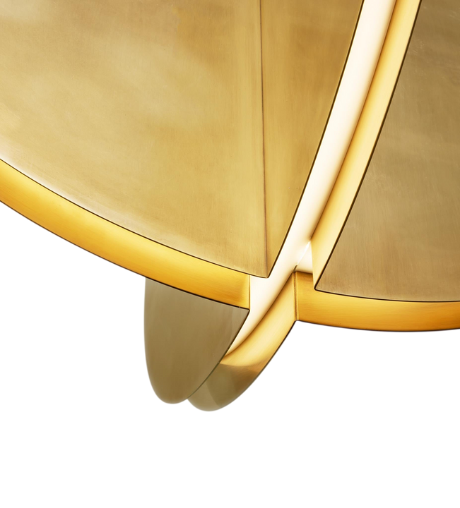 Bau 28" Pendant in Natural Brass