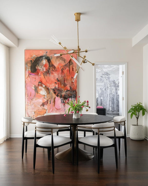 Linger 12 - Light Abstract Chandelier, a premium Chandelier light by Visual Comfort & Co. Close - up image of its design.