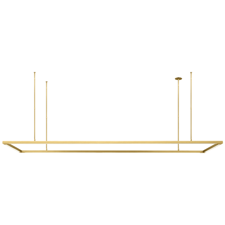 Stagger Halo 84 Linear Suspension in Natural Brass
