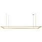 Stagger Halo 84 Linear Suspension in Natural Brass