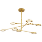 Spectica 6 Chandelier in Plated Brass