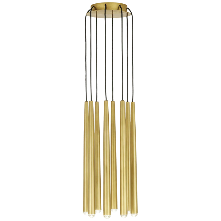 Pylon 8 Light Chandelier, a premium Chandelier light by Visual Comfort & Co. Close - up image of its design.