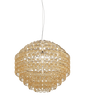 Pendente Minigiogali SP 85 - Glossy Chrome / Ambra cristallina
