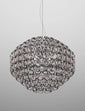 Pendente Giogali Extra grande - Glossy Chrome / Cristallo nero nichel