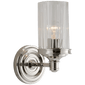 Ava Single Sconce in Polished Nickel with Crystal