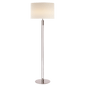 Riga Floor Lamp in Clear Glass and Polished Nickel with Linen Shade