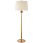 Beaumont Floor Lamp in Gild with Linen Shade