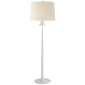 Beaumont Floor Lamp in White with Linen Shade