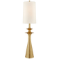 Lakmos Floor Lamp in Gild with Linen Shade
