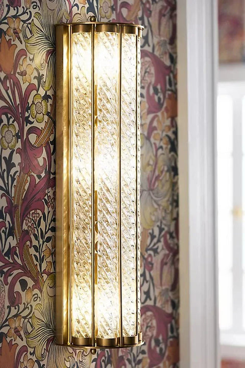 Eaton Linear Sconce, a premium Decorative light by Visual Comfort & Co. Close - up image of its design.