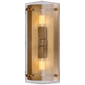 Clayton Wall Sconce in Crystal and Hand-Rubbed Antique Brass
