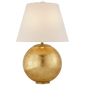 Morton Table Lamp in Gild with Linen Shade