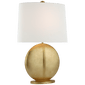Mariza Medium Table Lamp in Gild with Linen Shade