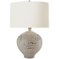 Gaios Table Lamp in Pharaoh White with Linen Shade