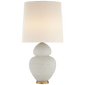 Michelena Table Lamp in Chalk White with Linen Shade