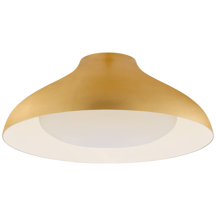 Agnes 18" Flush Mount in Gild with Soft White Glass