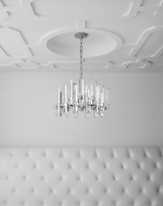 Bonnington Chandelier, a premium Chandelier light by Visual Comfort. Close - up image of its design.