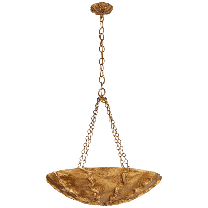 Benit Medium Sculpted Chandelier in Gild and Gilded Plaster