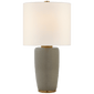 Chado Large Table Lamp in Shellish Gray with Linen Shade