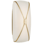 Fondant 13" Linear Bath Sconce in Soft Brass with White Glass