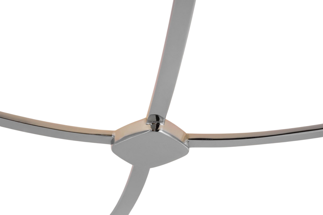 Fondant 8" Flush Mount in Polished Nickel with White Glass