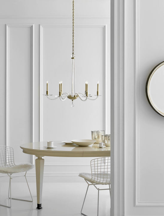Bernardo Medium Chandelier, a premium Chandelier light by Visual Comfort. Close - up image of its design.