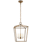 Darlana Medium Lantern in Gilded Iron