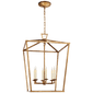 Darlana Large Lantern in Gilded Iron