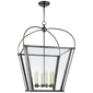 Riverside Large Square Lantern, a premium Lantern light by Visual Comfort & Co. Close - up image of its design.