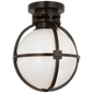 Gracie 10" Captured Globe Flush Mount, a premium Flush Mount light by Visual Comfort & Co. Close - up image of its design.