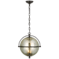 Bayridge Large Pendant in Aged Iron with Antique Mercury Glass