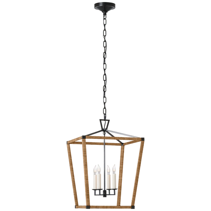 Darlana Medium Wrapped Lantern, a premium Lantern light by Visual Comfort. Close - up image of its design.
