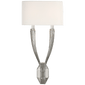 Ruhlmann Double Sconce in Polished Nickel with Linen Shade