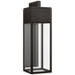 Irvine Large Bracketed Wall Lantern in Bronze with Clear Glass