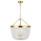 Summerhill Large Pendant in Burnished Brass with Clear Glass