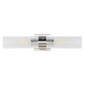 Geneva Linear Sconce in Polished Nickel with Clear Glass