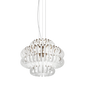 Lampada a sospensione Ecos media - Matte Bronze / Strisce bianche