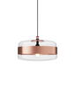Lampada a sospensione Futura grande - Matte Black / Rame cristallino
