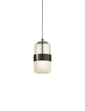 Lampada a sospensione Futura media - Matte Black / Ottone ambrato