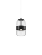 Lampada a sospensione Futura media - Matte Black / Cristallo Nero