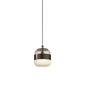Lampada a sospensione Futura piccola - Matte Black / Ottone ambrato