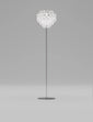 Lampada da terra Giogali - Glossy Chrome / bianco