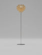 Lampada da terra Giogali - Glossy Chrome / Ambra cristallina