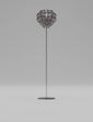 Lampada da terra Giogali - Glossy Chrome / Cristallo Fumoso