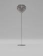 Lampada da terra Giogali - Glossy Chrome / Cristallo nero nichel