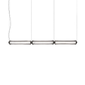Pendente Jeff - Matt black nickel / Crystal striped vertical glass / LED 2700K