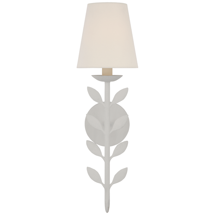 Avery 20" Sconce Plaster White with Linen Shade